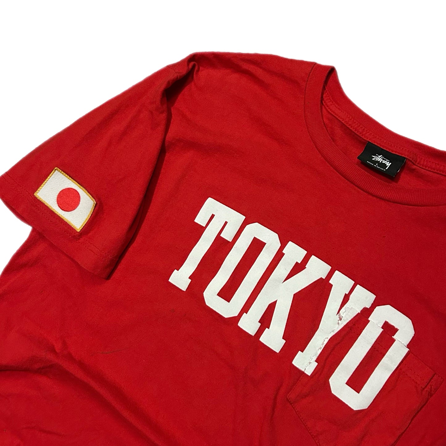 (L) Stussy Tokyo Red Pocket Tee