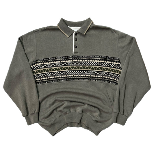 (XL) Vintage Norm Thompson Retro Collared Fleece