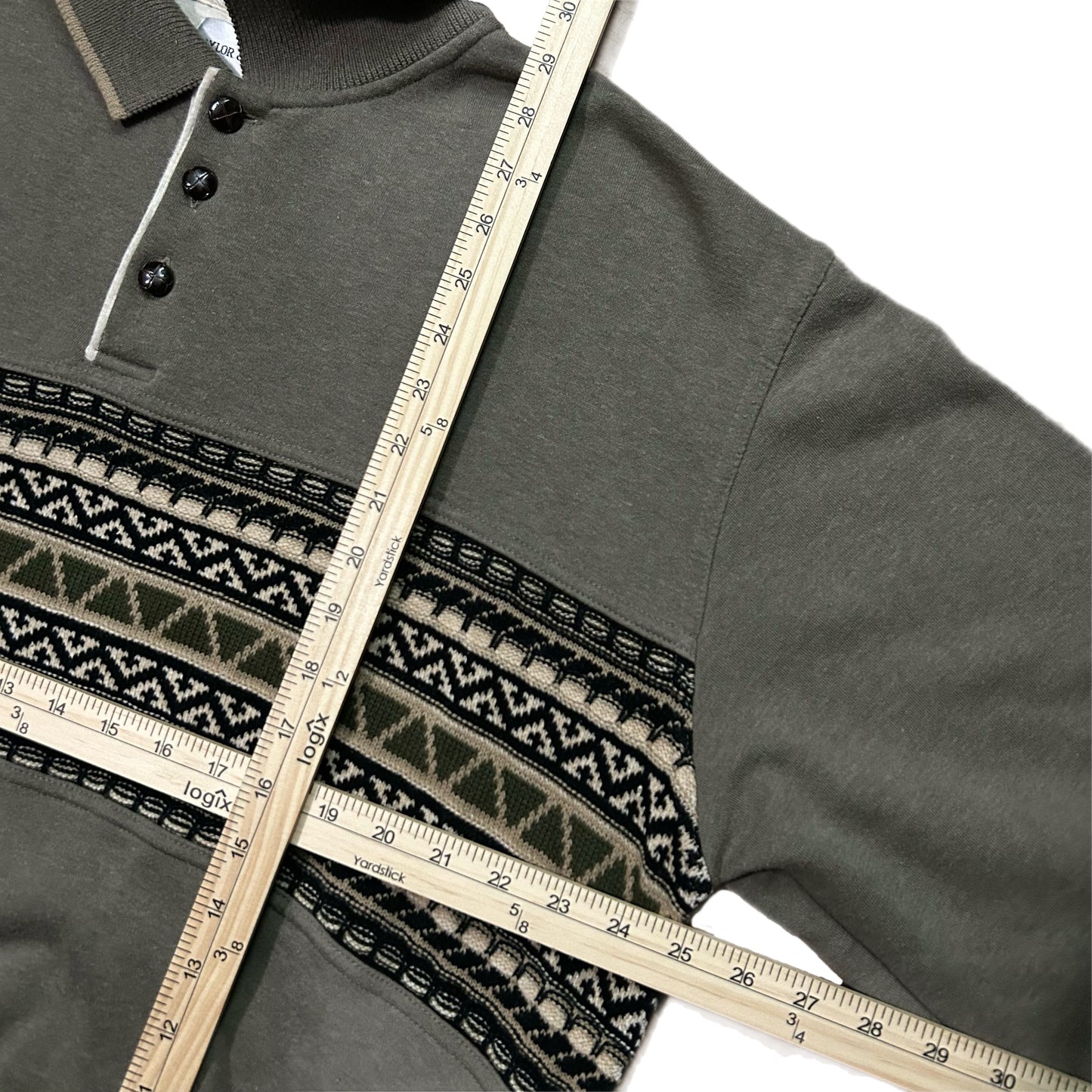 (XL) Vintage Norm Thompson Retro Collared Fleece