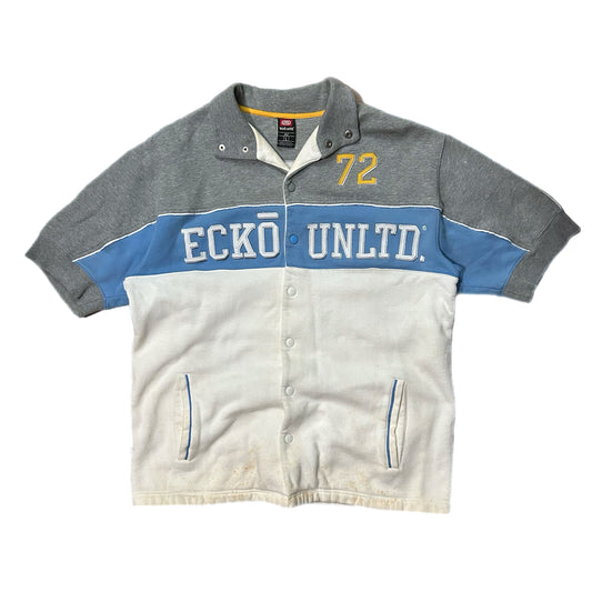 (L) Ecko Unltd Blue Gray Button Down