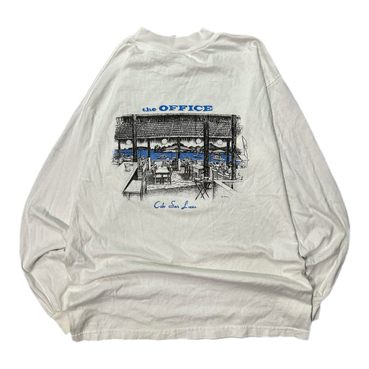 (L) 90s Yazbek The Office White Long Sleeve