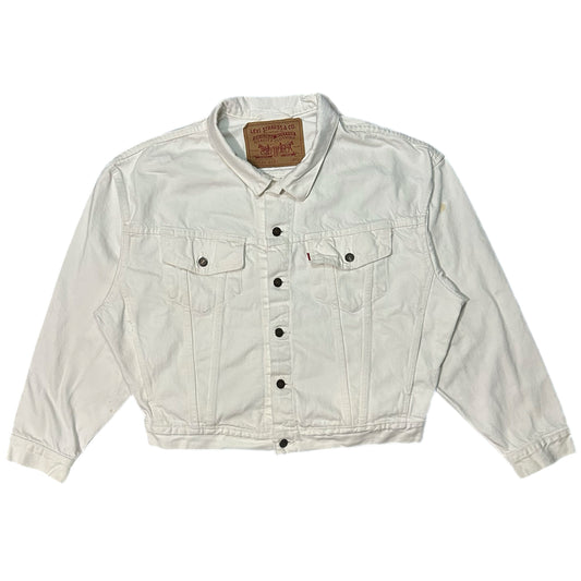 (L) Vintage Levi's White Trucker Jacket