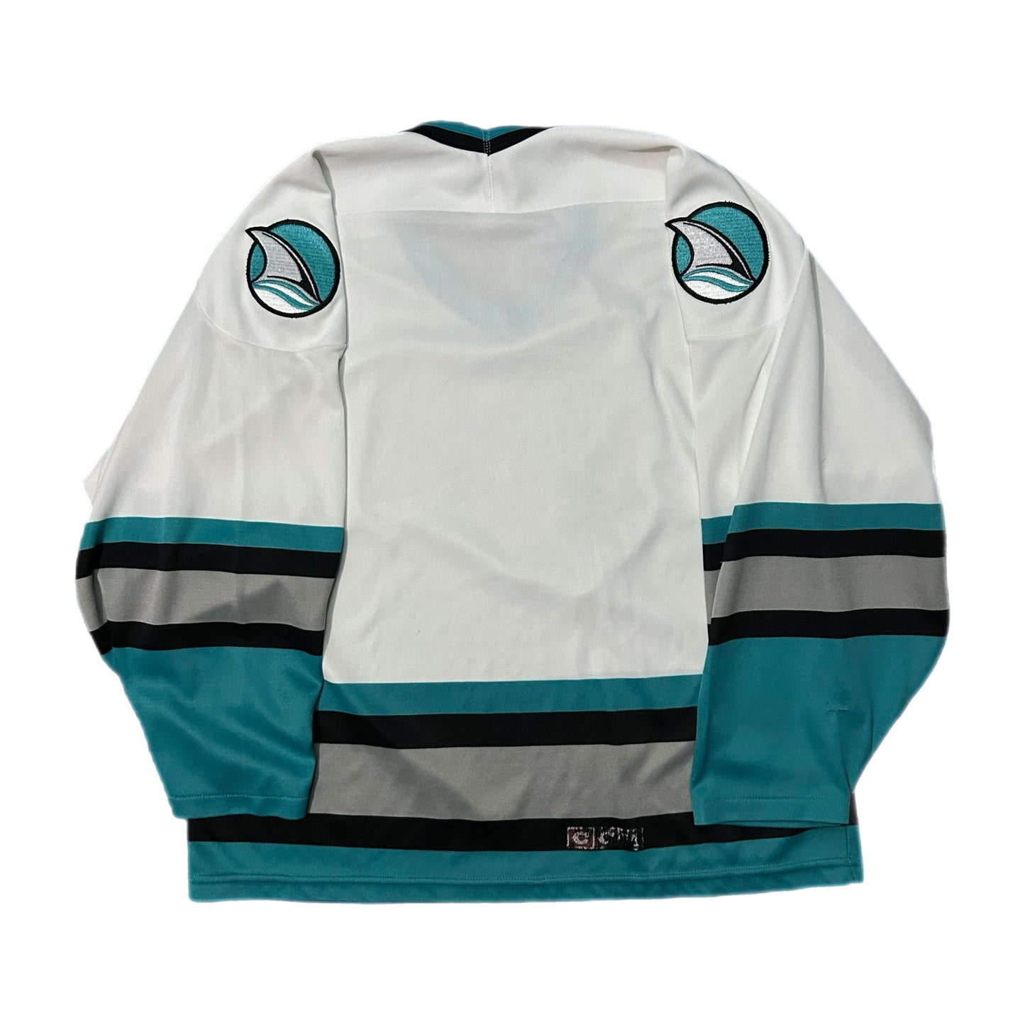 (L) Vintage 90s CCM San Jose Sharks Hockey Jersey