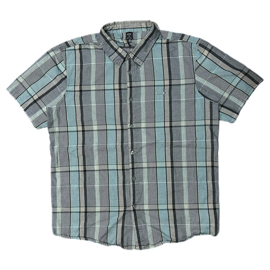 (L) Y2K Oakley Plaid Button-Up Shirt