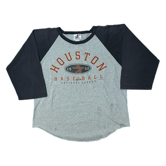 (L) Vintage Logo Athletics Houston Astros Baseball Shirt