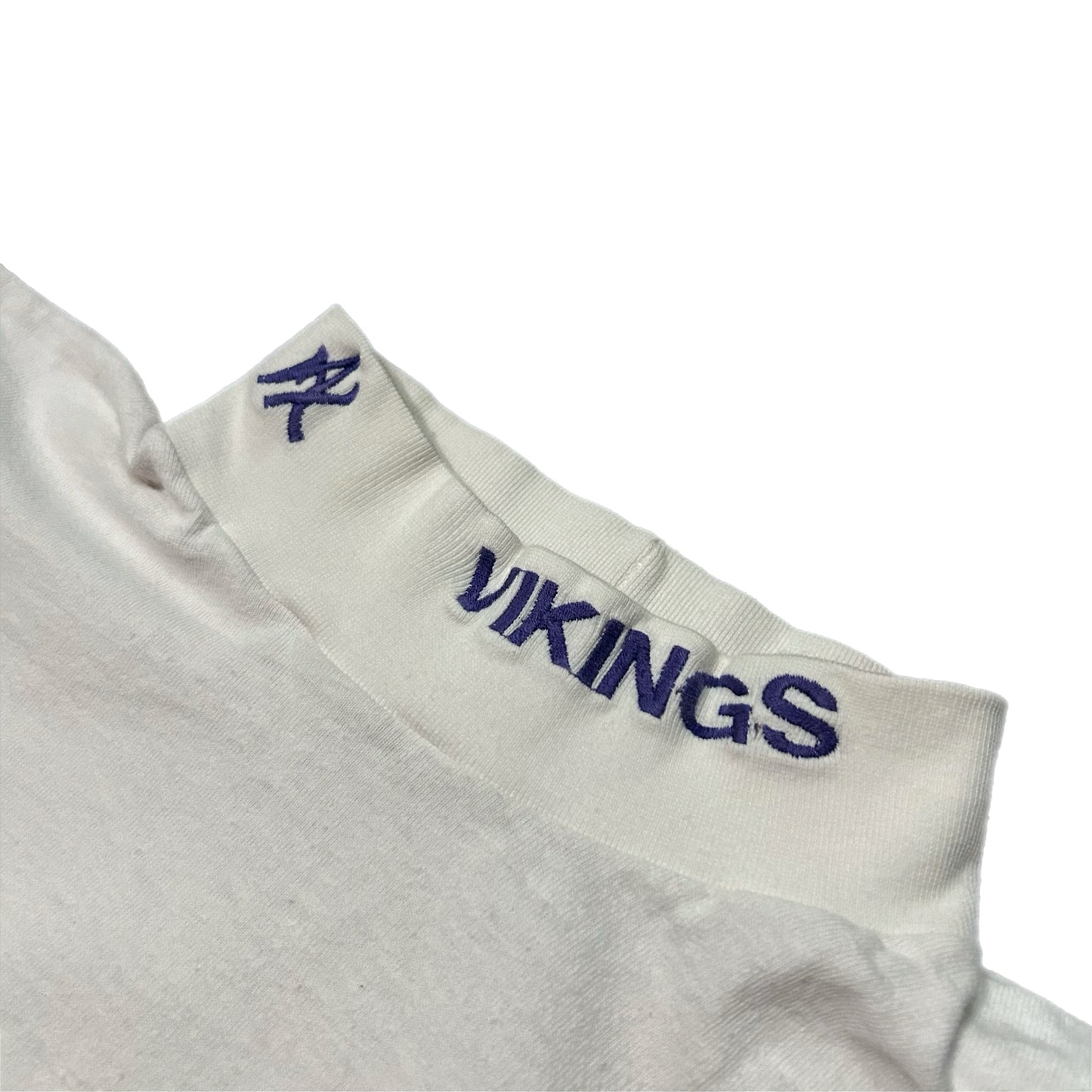 (L) Vintage NFL Pro Line Minnesota Vikings White Mock Turtleneck