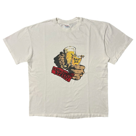 (L) Vintage Yukon Jack 'Chase Something Wild' White Tee