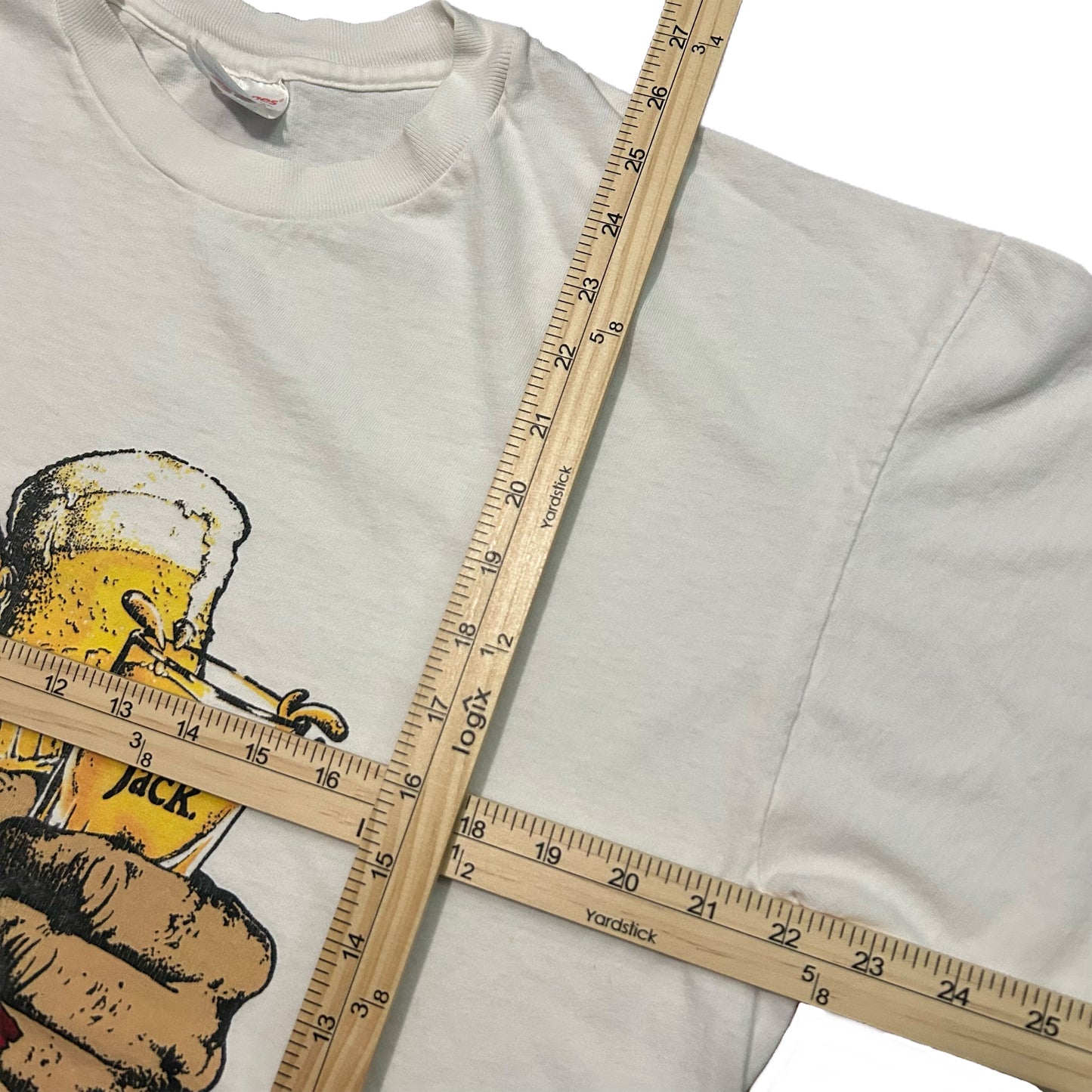 (L) Vintage Yukon Jack 'Chase Something Wild' White Tee