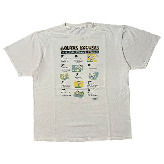 (L) Vintage Golfer's Excuses White Shirt