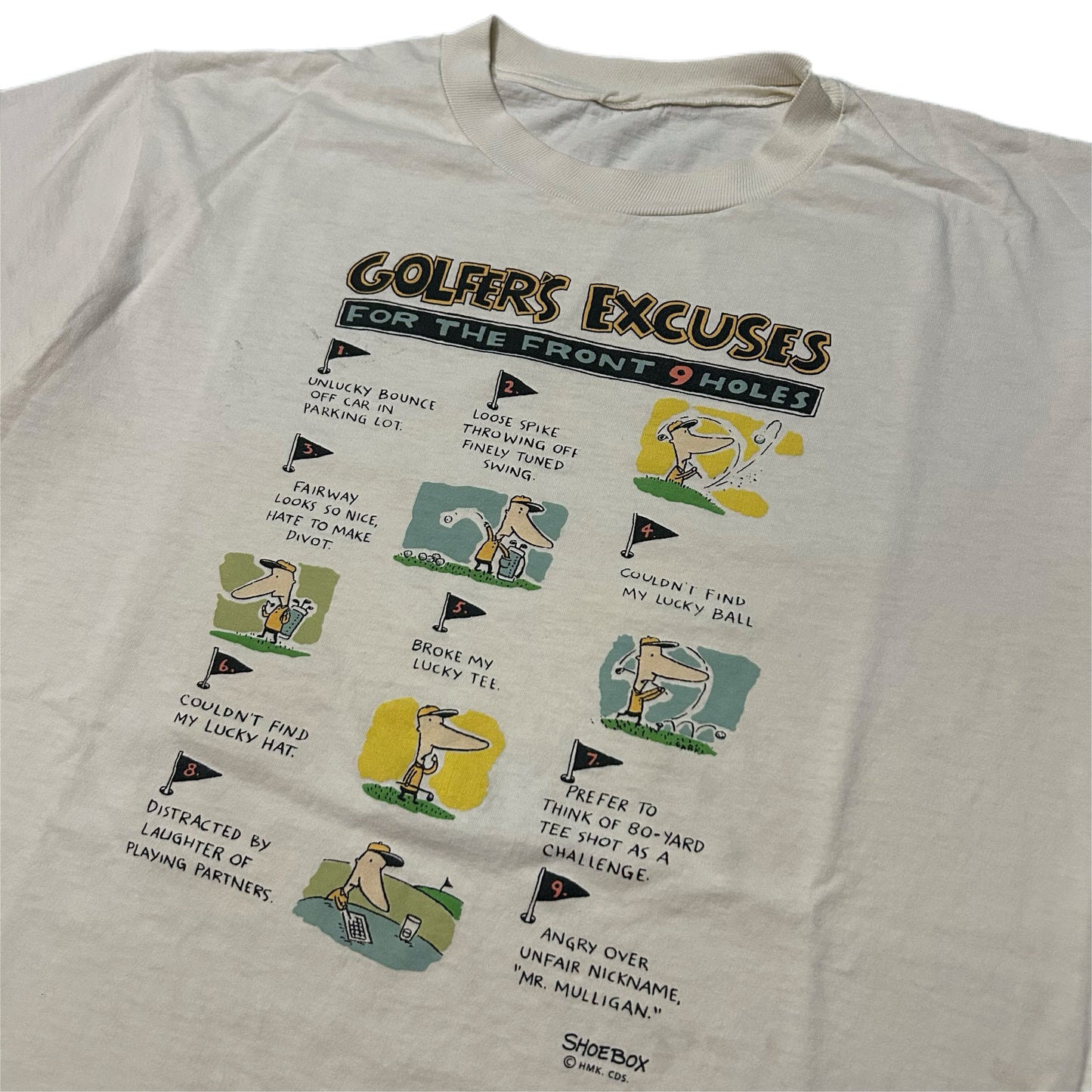 (L) Vintage Golfer's Excuses White Shirt
