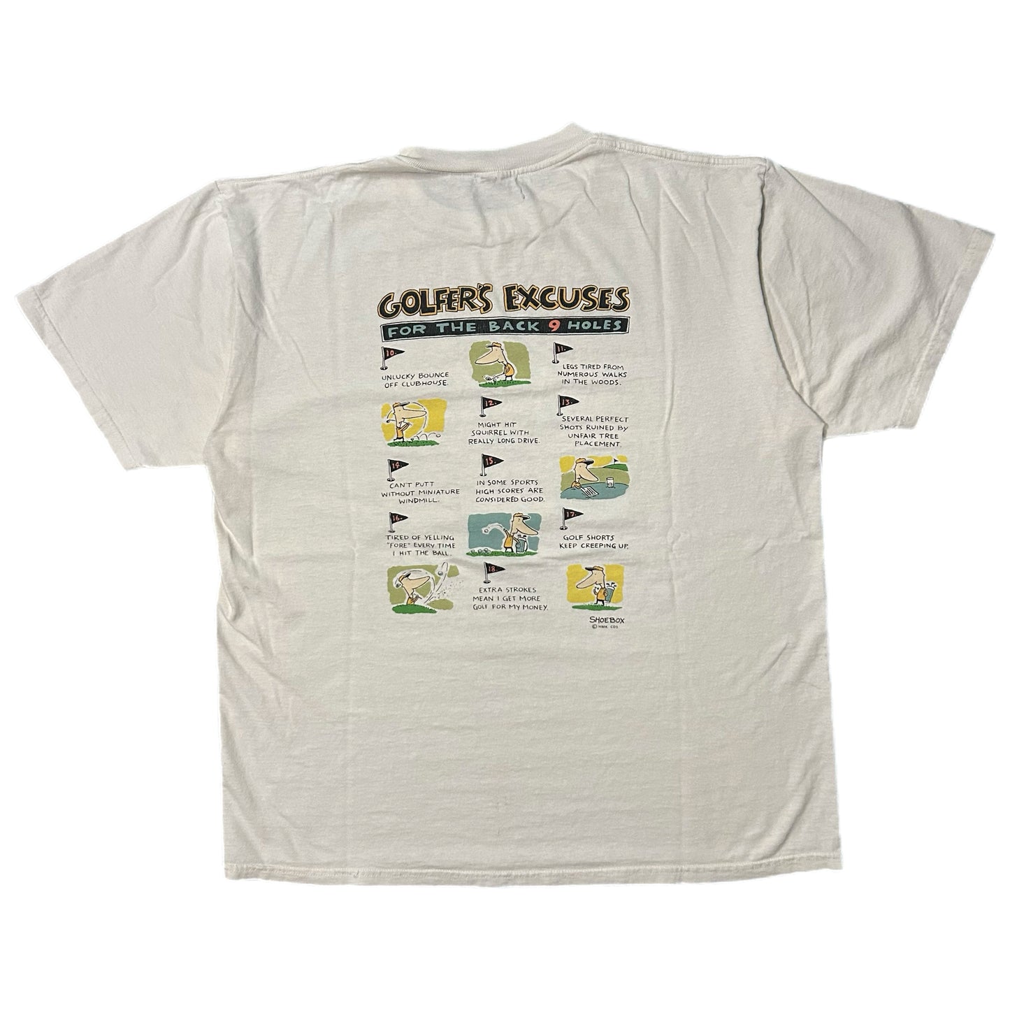 (L) Vintage Golfer's Excuses White Shirt