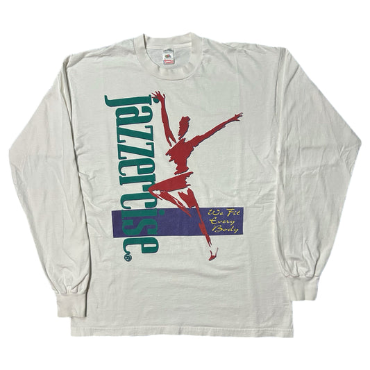 (XL) 90s Jazzercise White Longsleeve