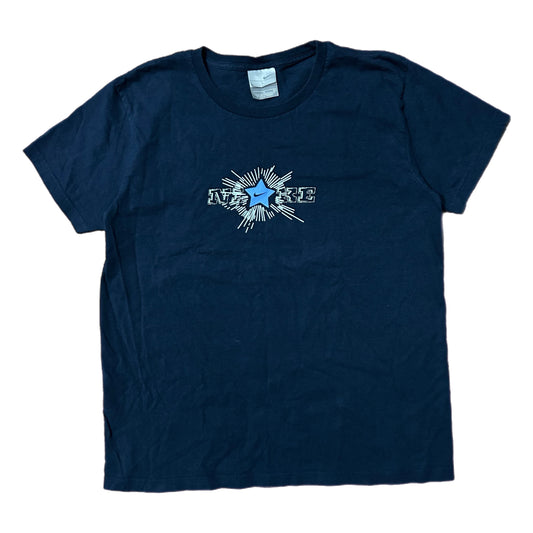 (Womens L) Y2K Nike Star Navy Shirt