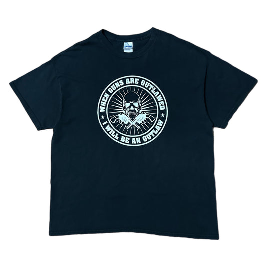 (XL) Y2K Outlawed & Guns Black Tee