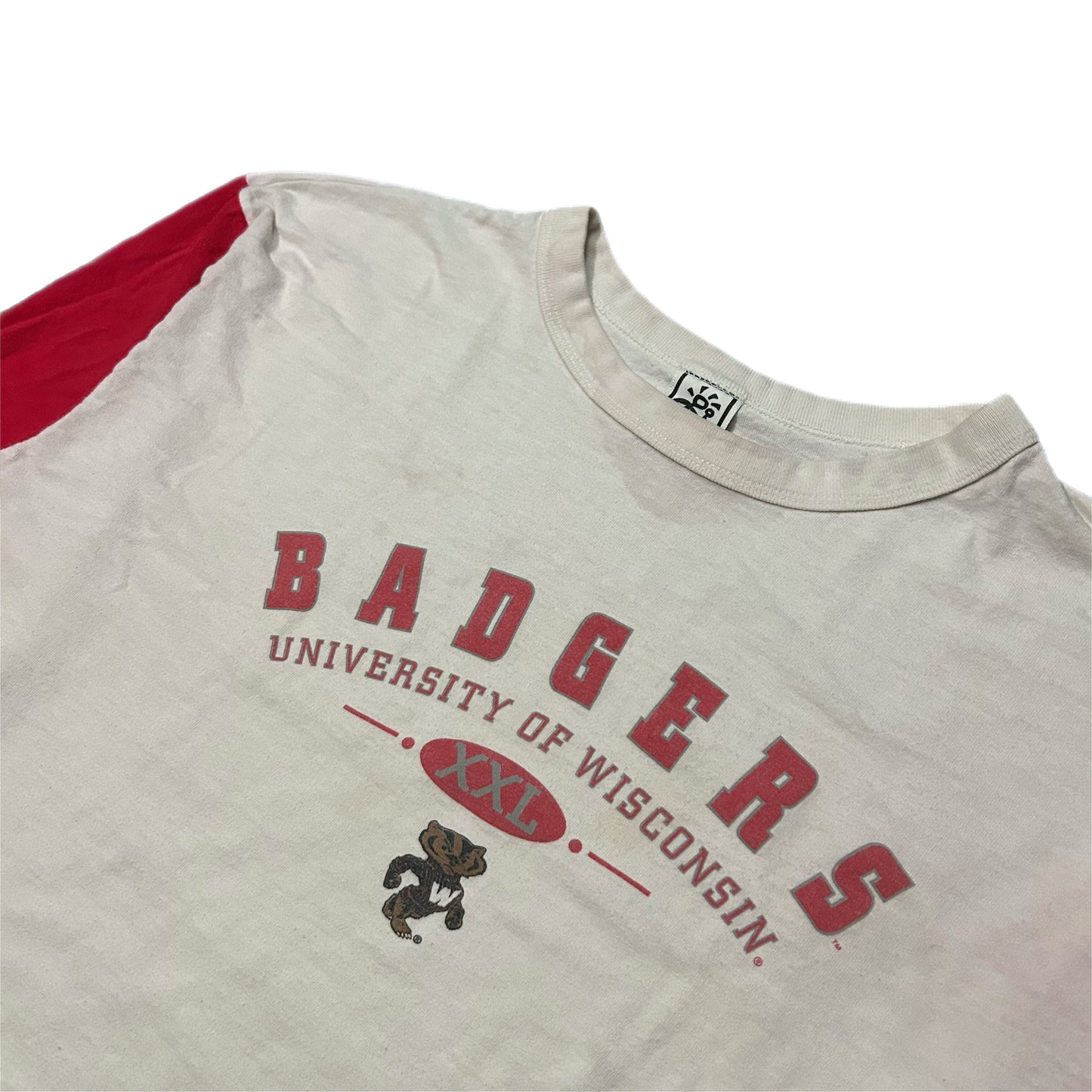 (L) Vintage Wisconsin Badgers Two-Tone Longsleeve