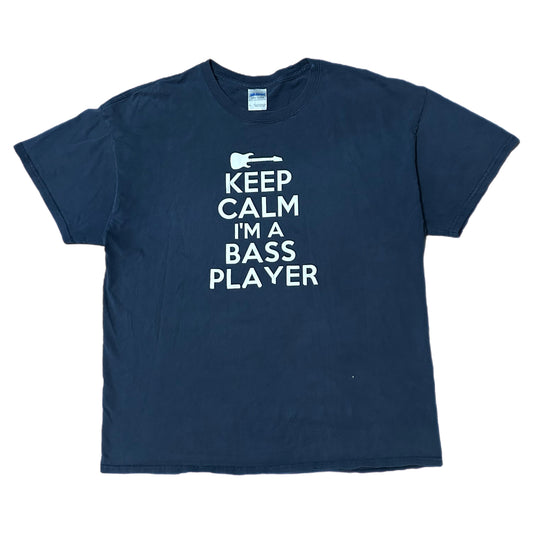 (XL) Keep Calm I'm A Bass Player Navy Tee