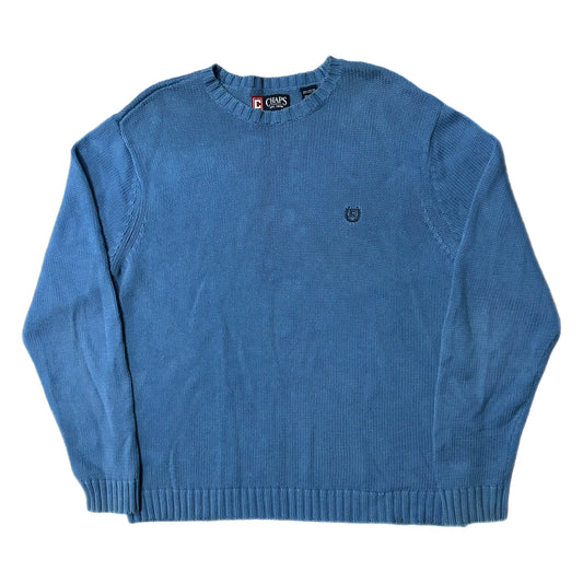 (M) Vintage Chaps Blue Knit Pullover