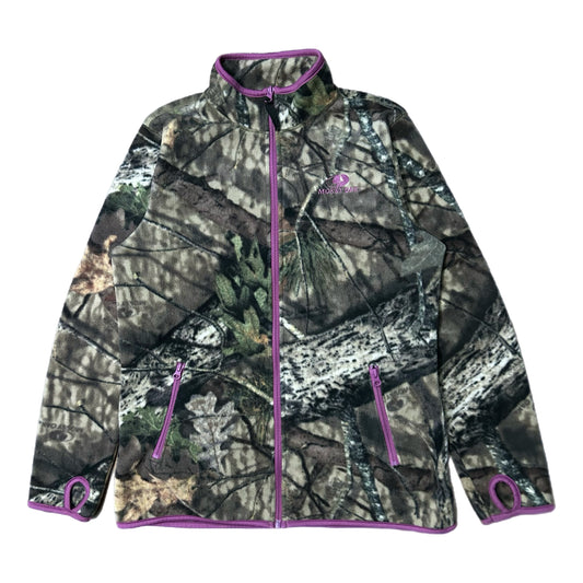 (M) Women's Mossy Oak Full Zip Camo Fleece