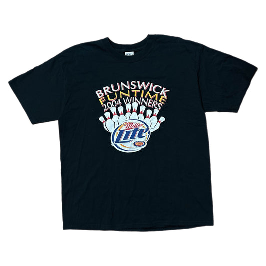 (XL) 2004 Miller Lite Bowling Black Shirt