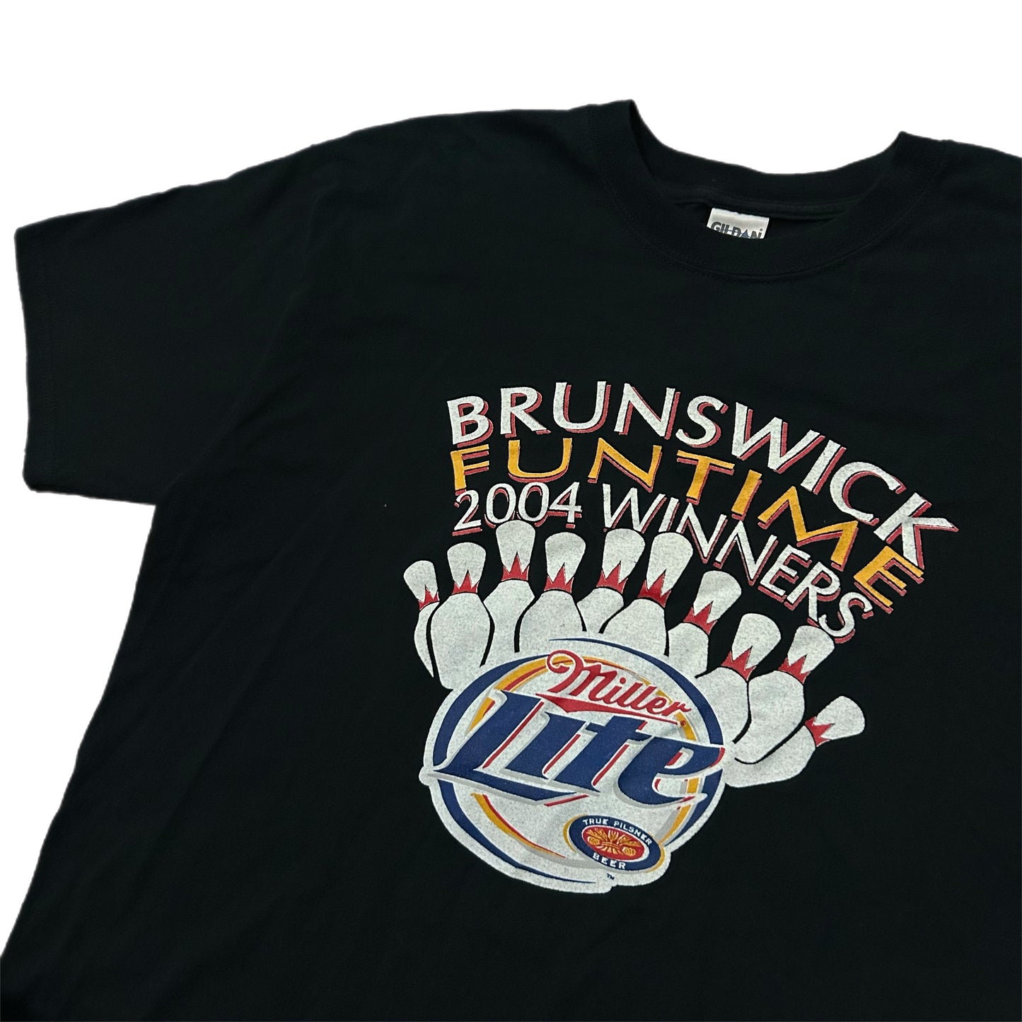 (XL) 2004 Miller Lite Bowling Black Shirt