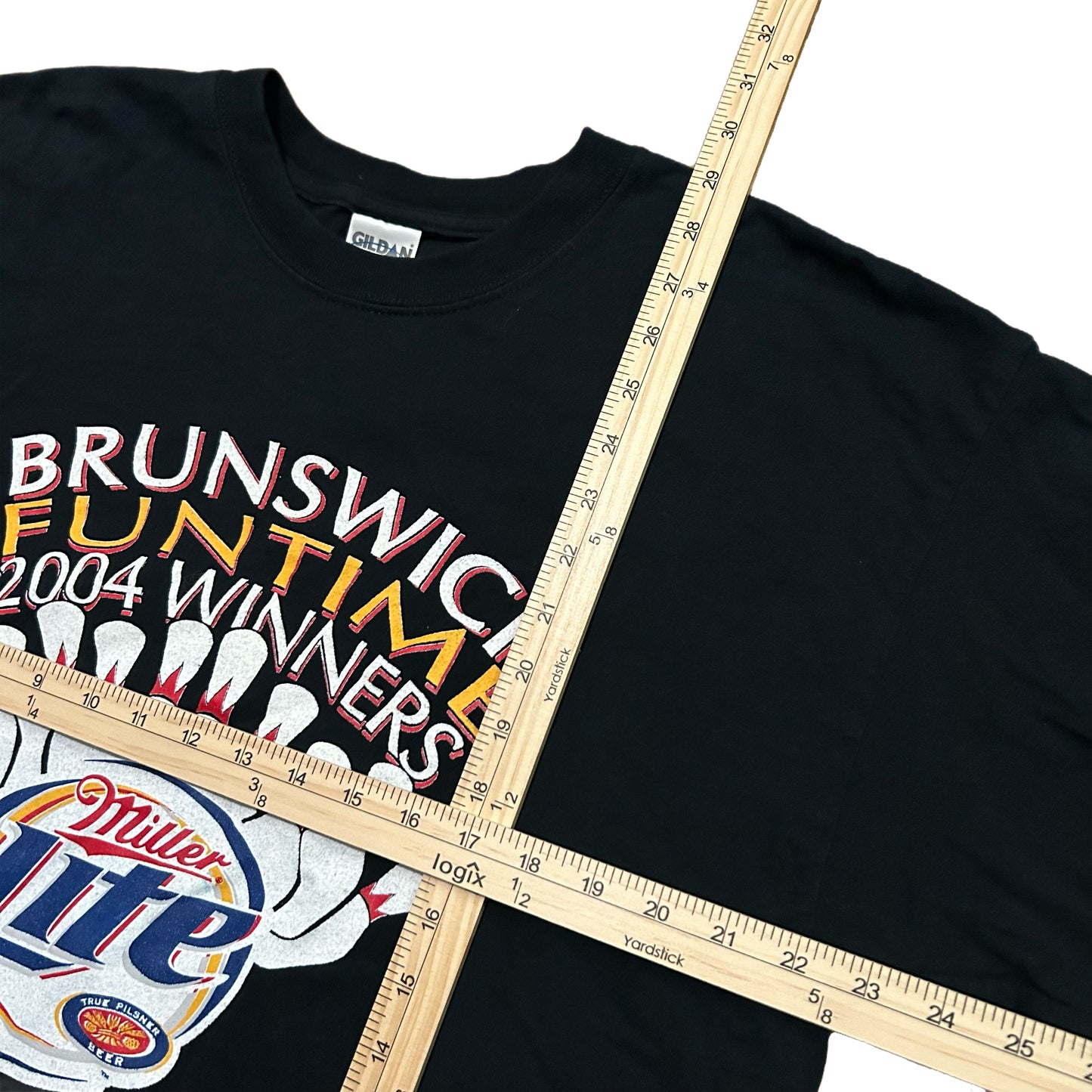 (XL) 2004 Miller Lite Bowling Black Shirt