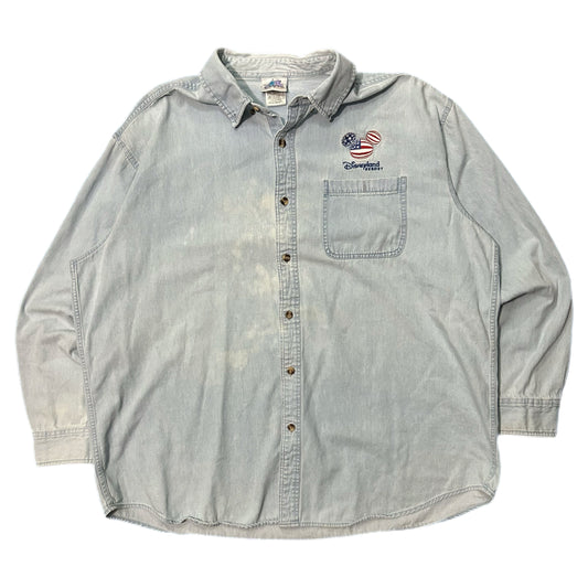 (XXL) Vintage Walt Disney World Resorts Denim Button-Up
