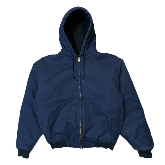 (S) Vintage Navy Workwear Zip-Up Jacket