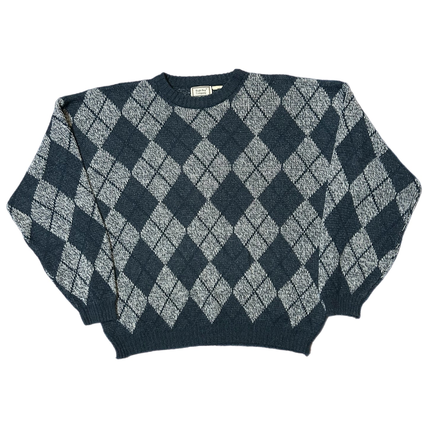 (XL) Vintage Bugle Boy Argyle Sweater