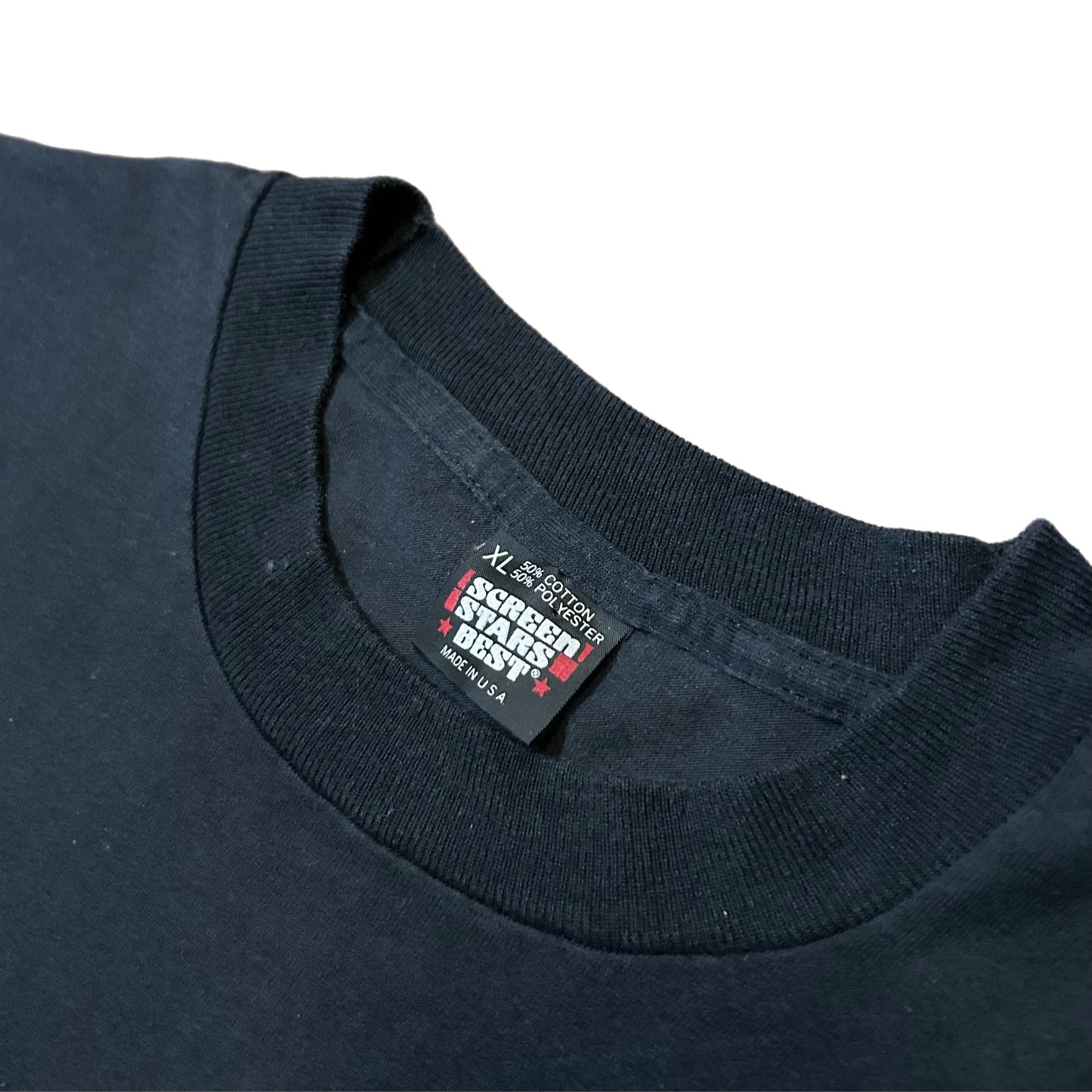 (XL) Vintage Sail Fish Art Work Black Shirt