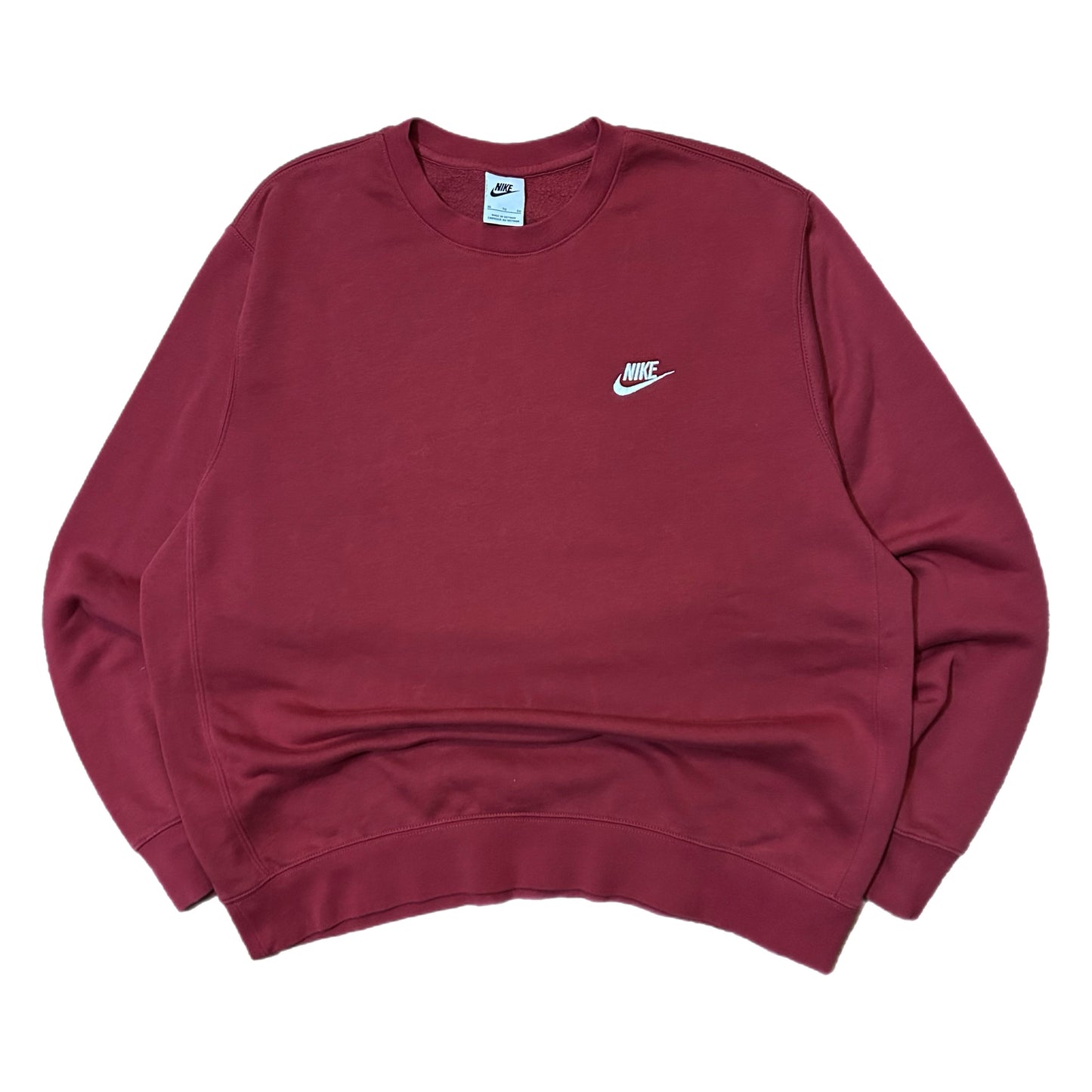 (XL) Modern Nike Embroidered Maroon Crewneck