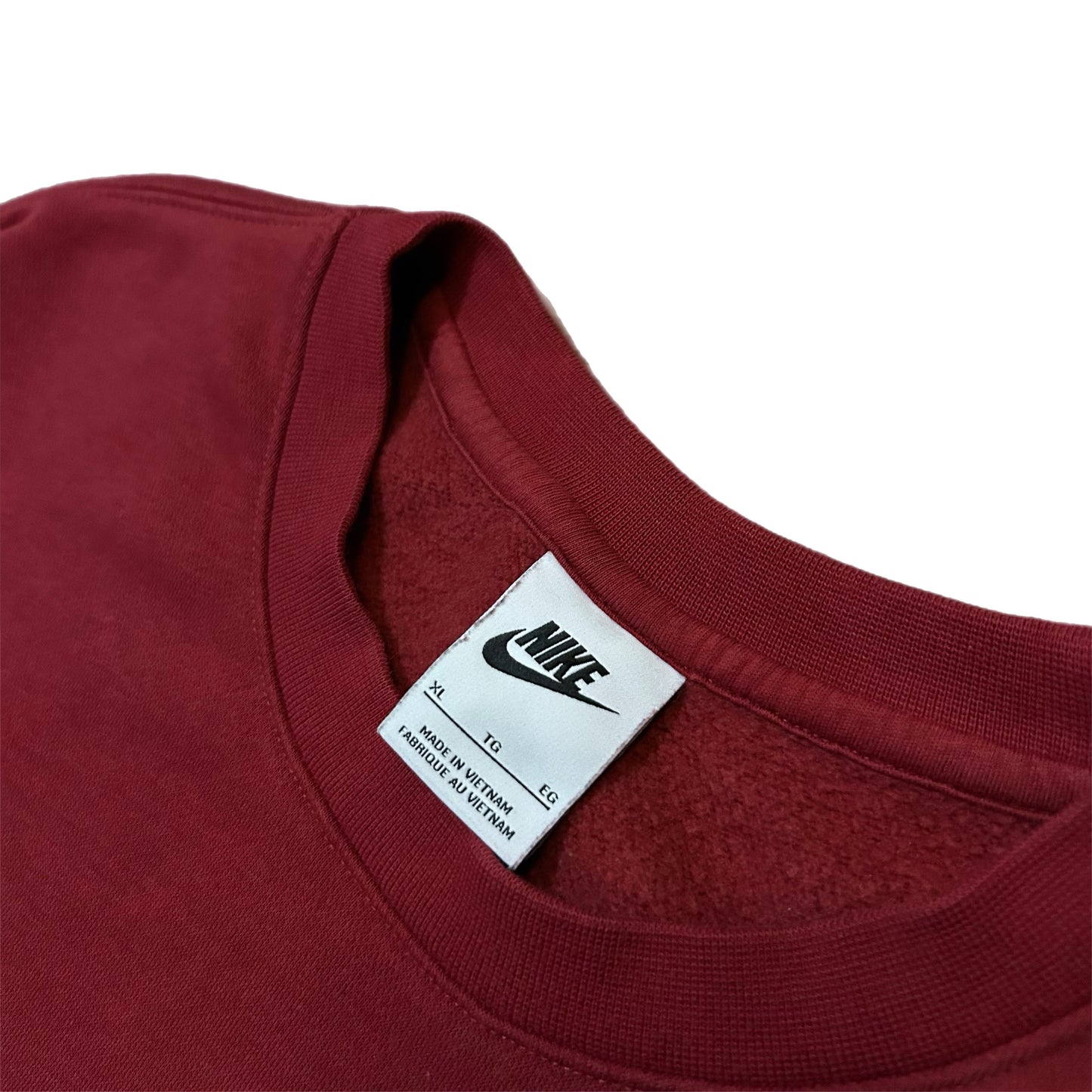(XL) Modern Nike Embroidered Maroon Crewneck