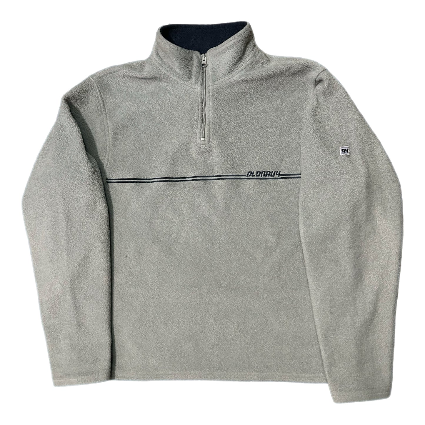 (M) Y2K Old Navy Retro Fleece Grey Quarter-Zip