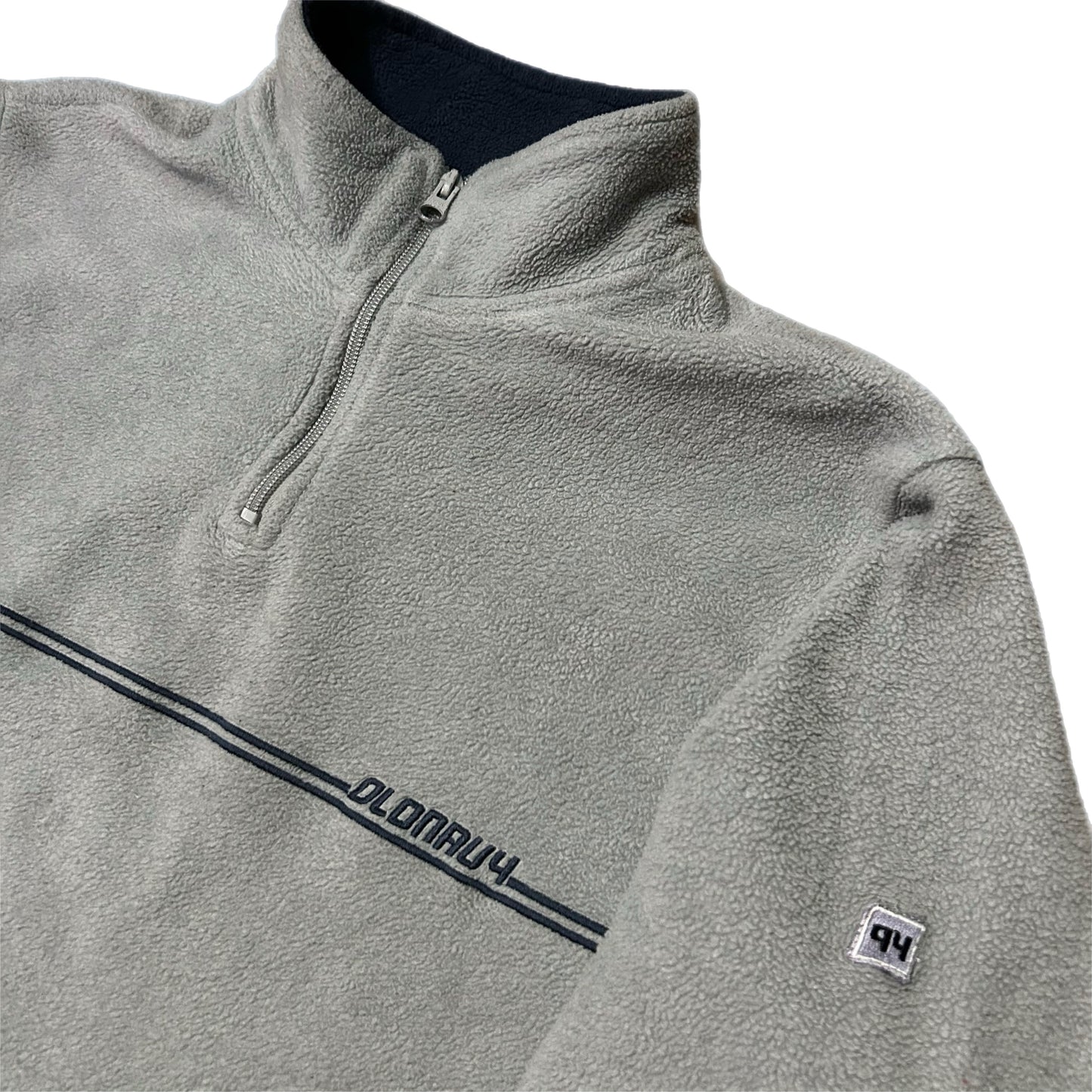 (M) Y2K Old Navy Retro Fleece Grey Quarter-Zip