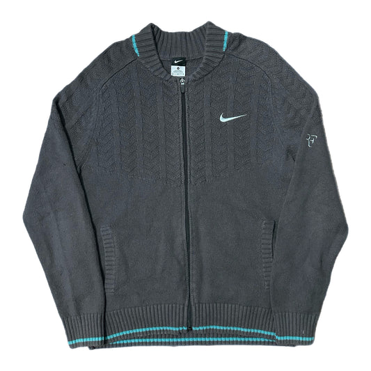 (M) Nike Woven-Knit Teal Zip-Up Jacket