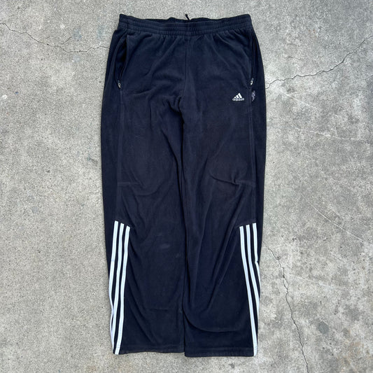 (S/M) 2000s Adidas Ankle Zip Black Sweatpants