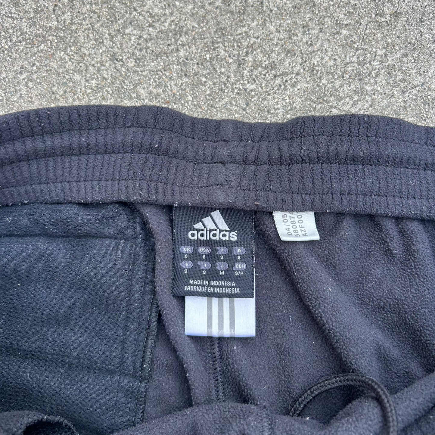 (S/M) 2000s Adidas Ankle Zip Black Sweatpants