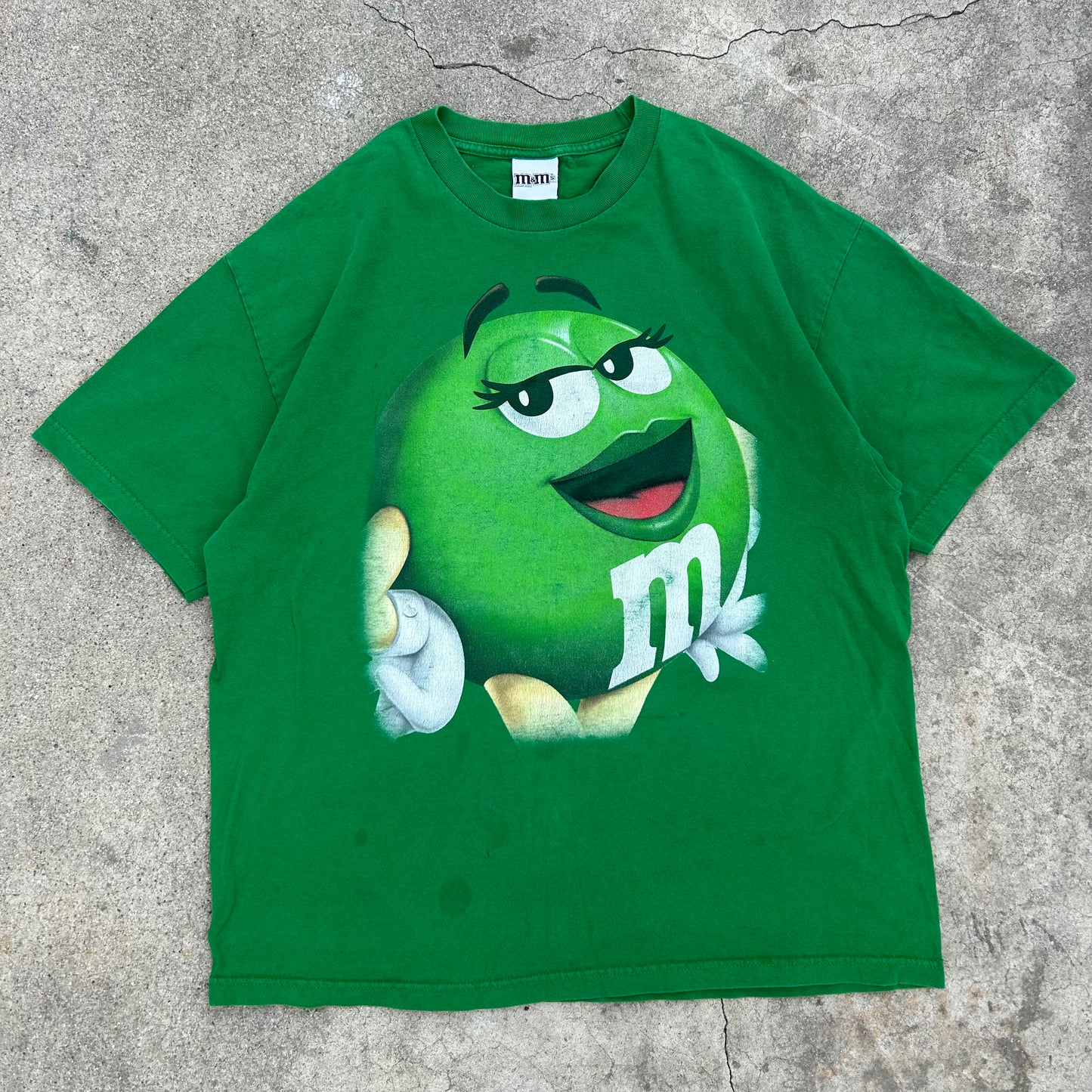 (L/XL) Vintage M&M's Ms. Green Shirt