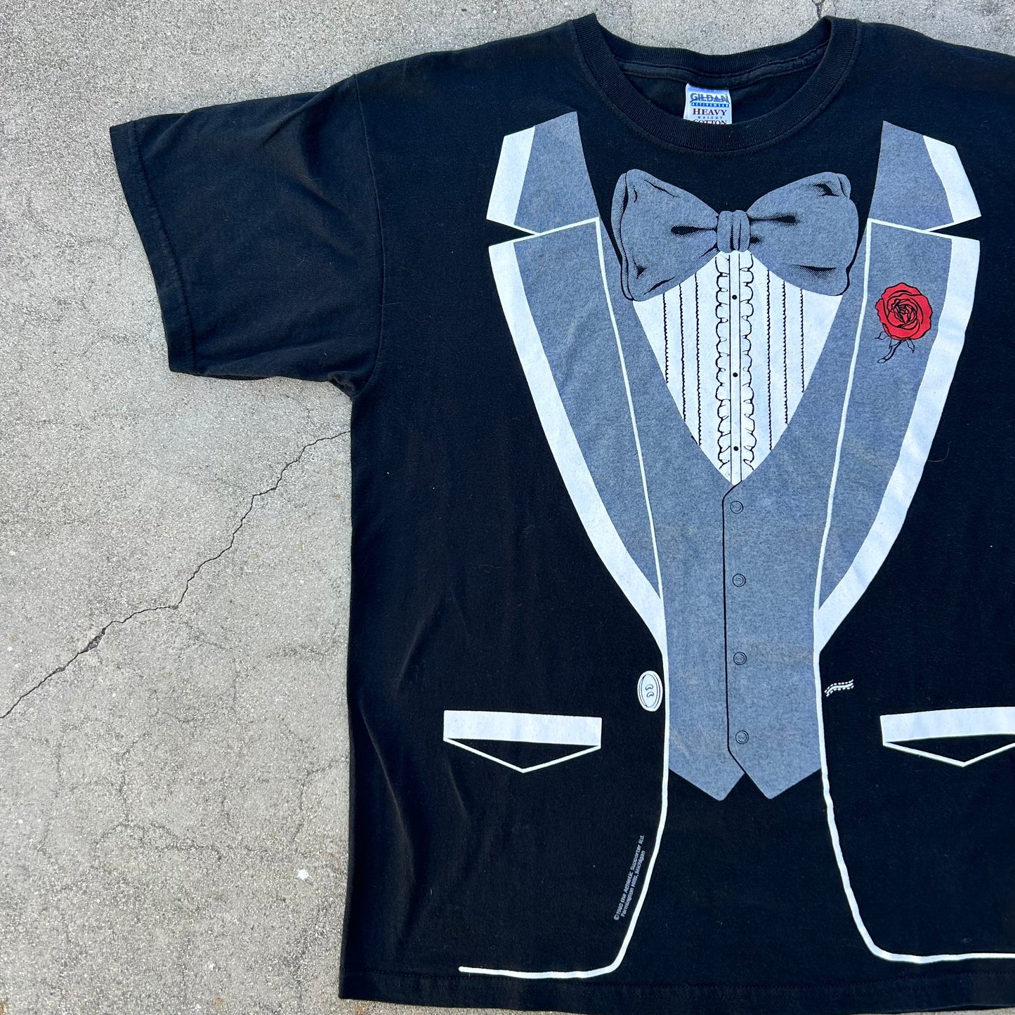 (L) Vintage 1980 Black Tuxedo T-Shirt