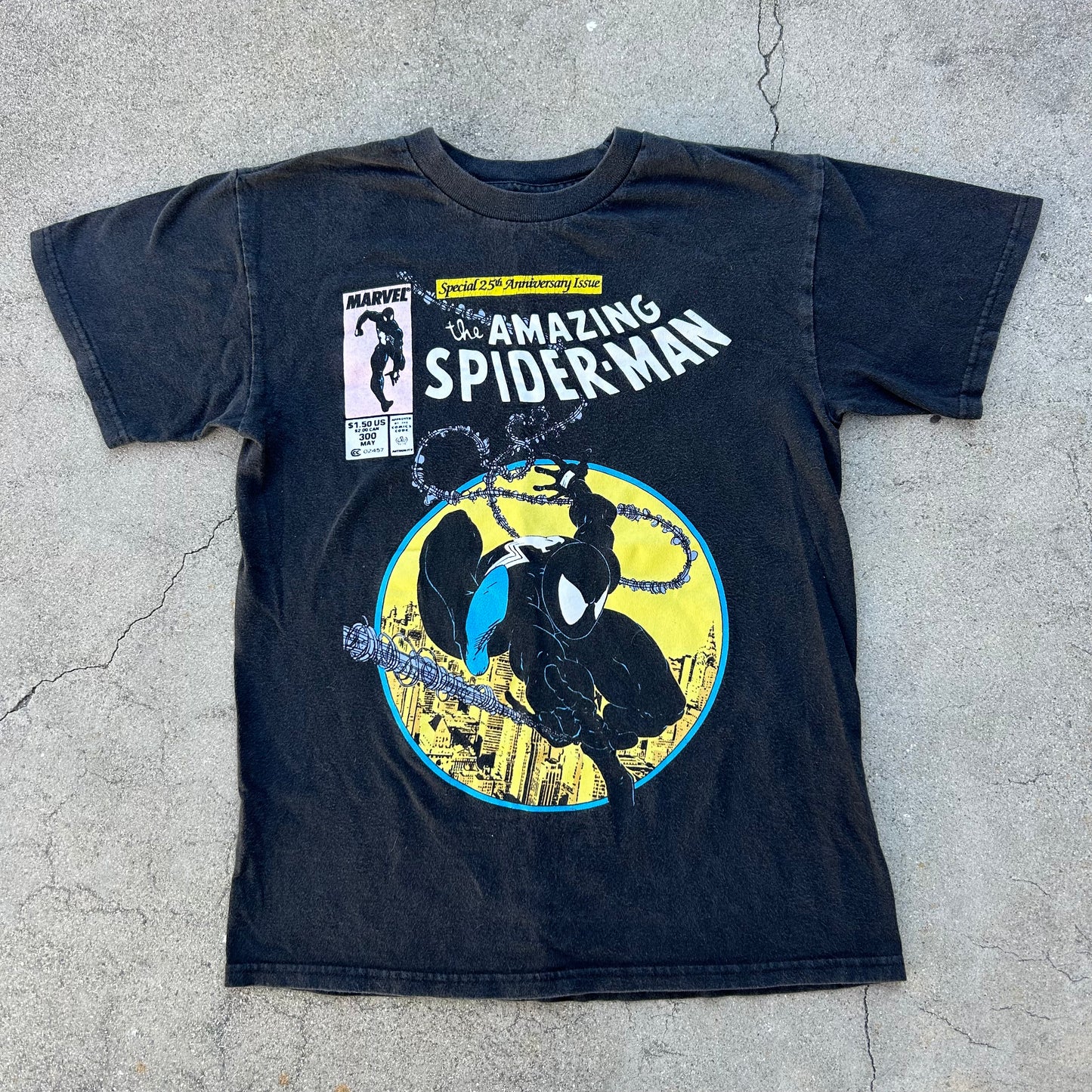 (S) Marvel Amazing Spiderman Black Suit Shirt