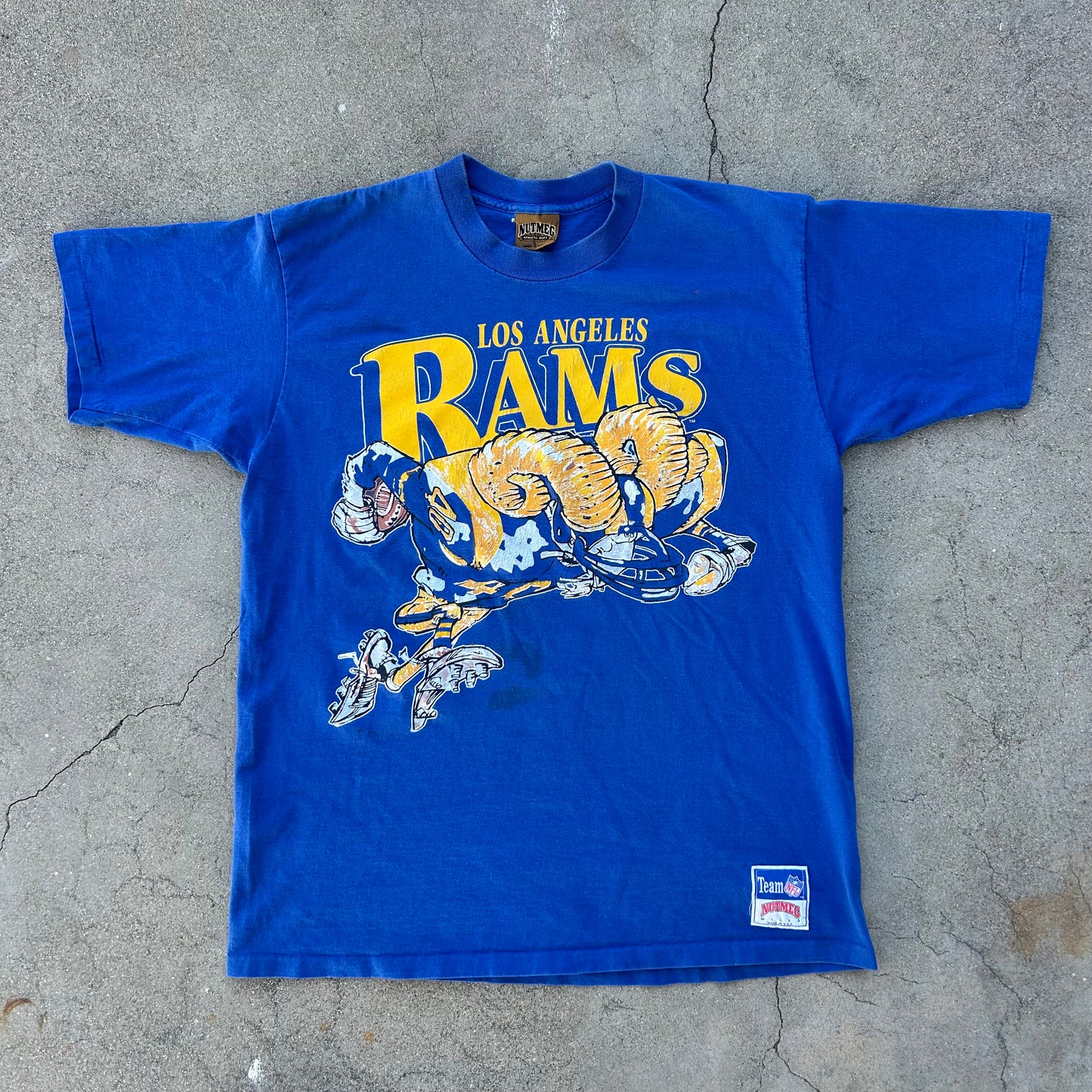 (L) Vintage 90s Los Angeles Rams Single Stitch Shirt