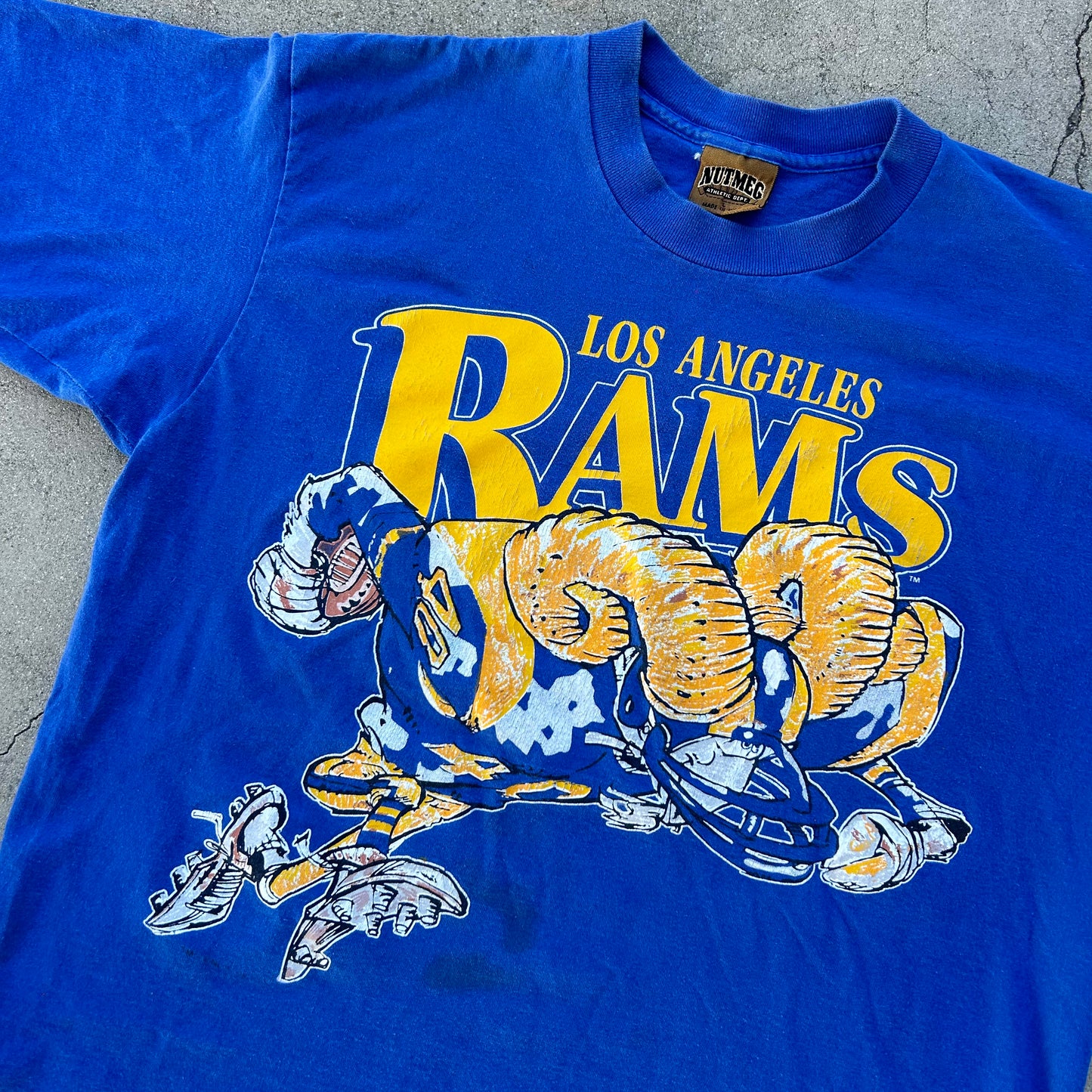 (L) Vintage 90s Los Angeles Rams Single Stitch Shirt