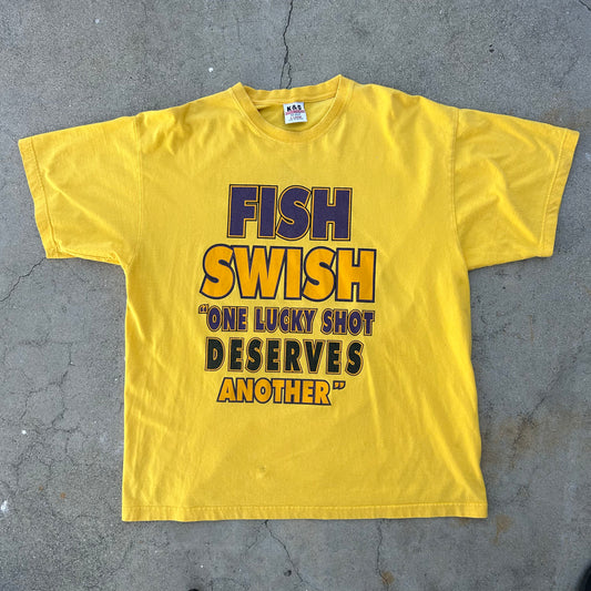 (XL) Vintage 2004 LA Lakers Fish Swish One Lucky Shot Shirt