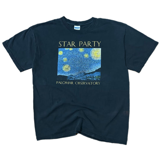 (L) Vintage Star Party Astronomy Black T-Shirt