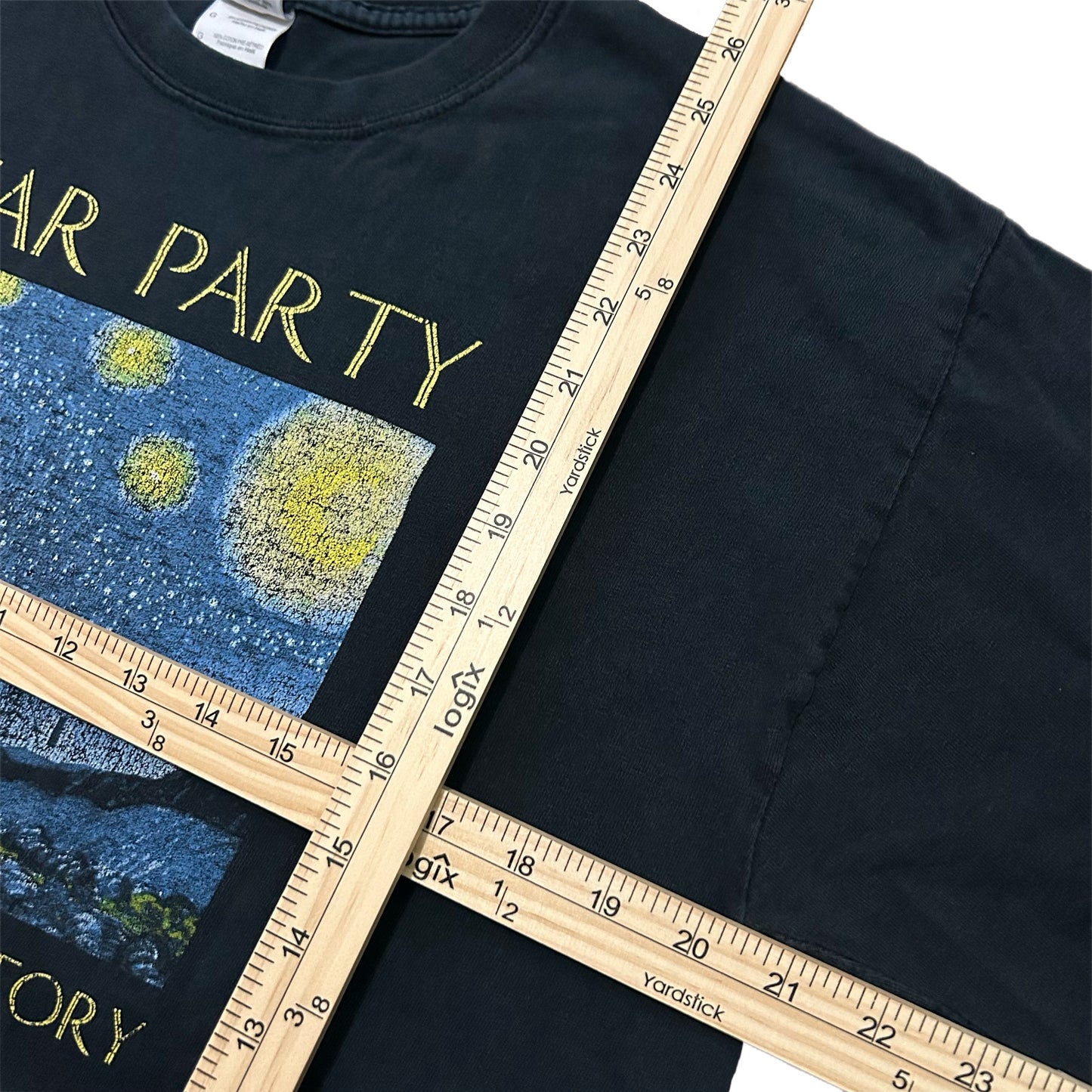 (L) Vintage Star Party Astronomy Black T-Shirt