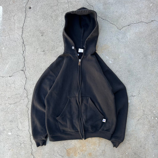 (YOUTH L) Vintage Russell Athletics Black Zip-Up Jacket