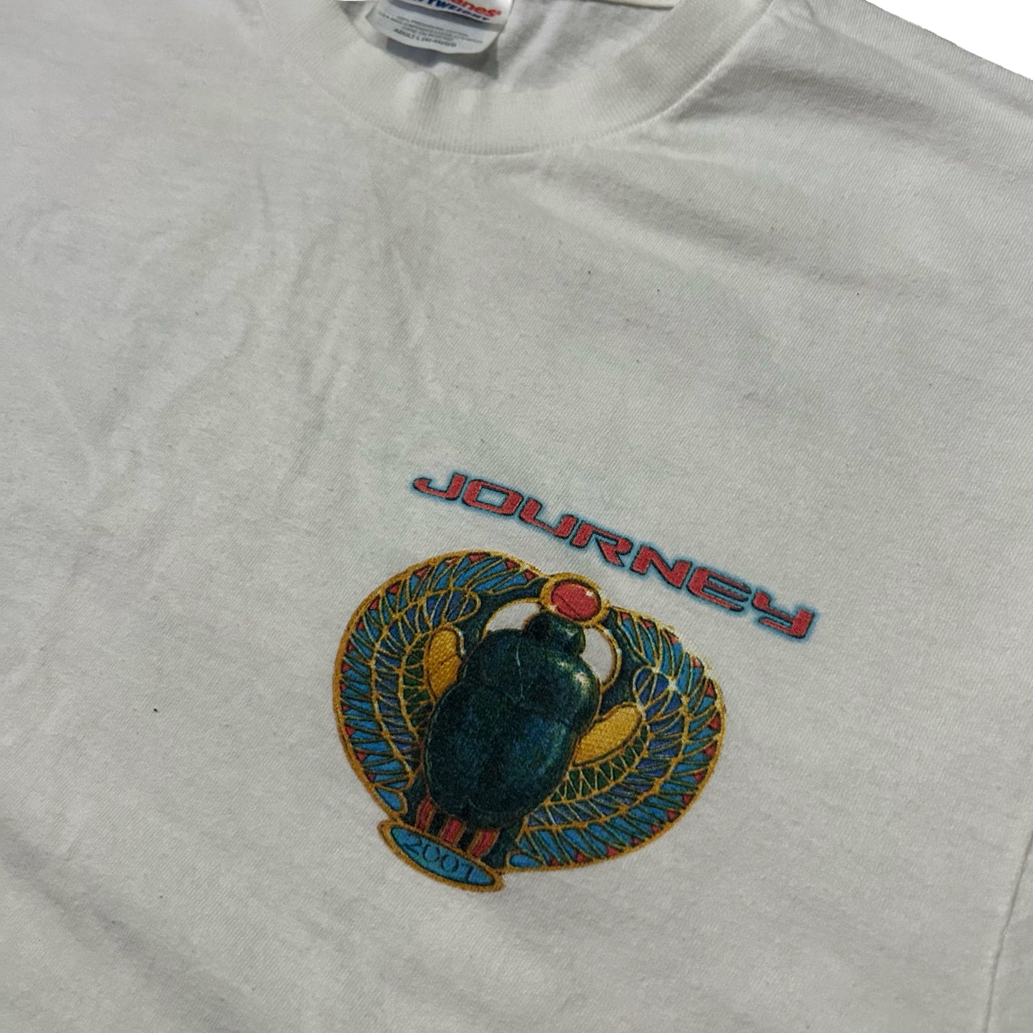 (L) 2001 Journey Arrival Tour White T-Shirt