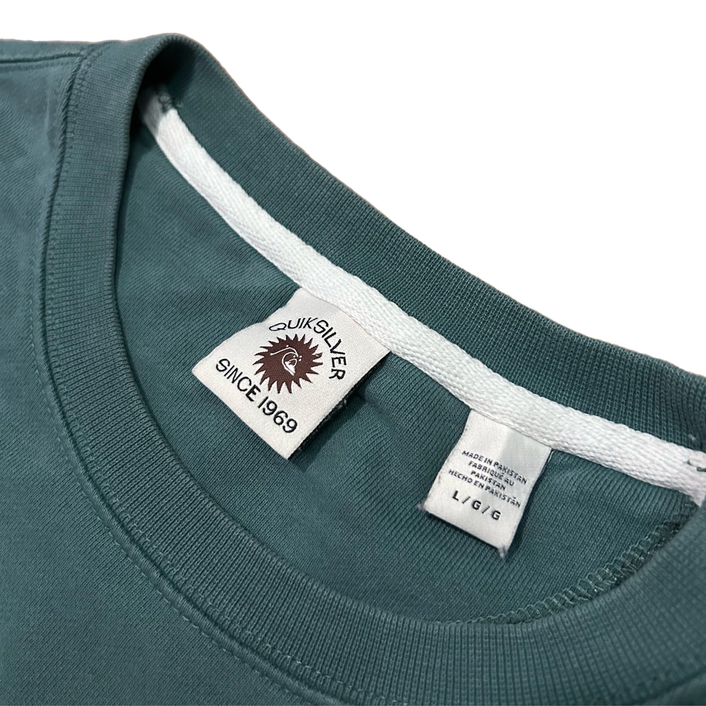 (L) Quicksilver Teal Pullover Crewneck
