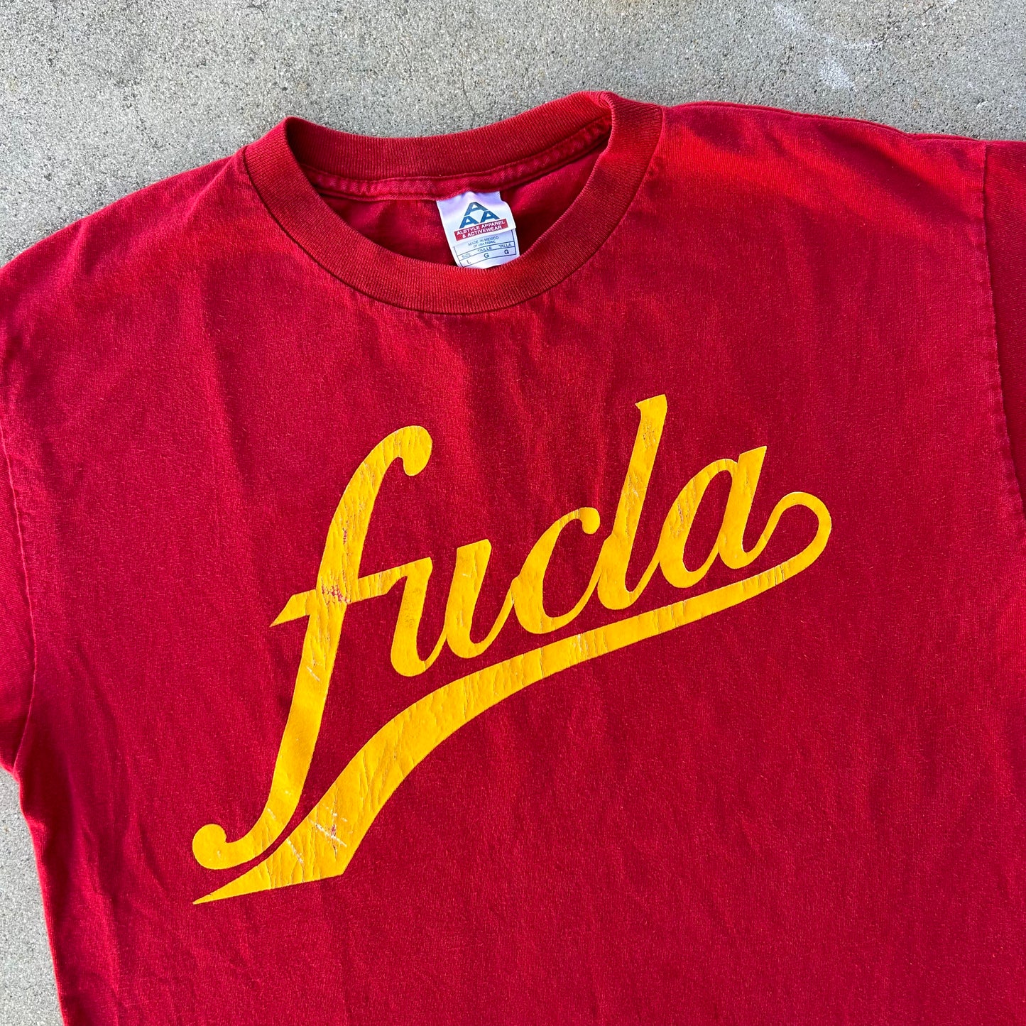 (L) Vintage Red USC 'F*** UCLA' Shirt