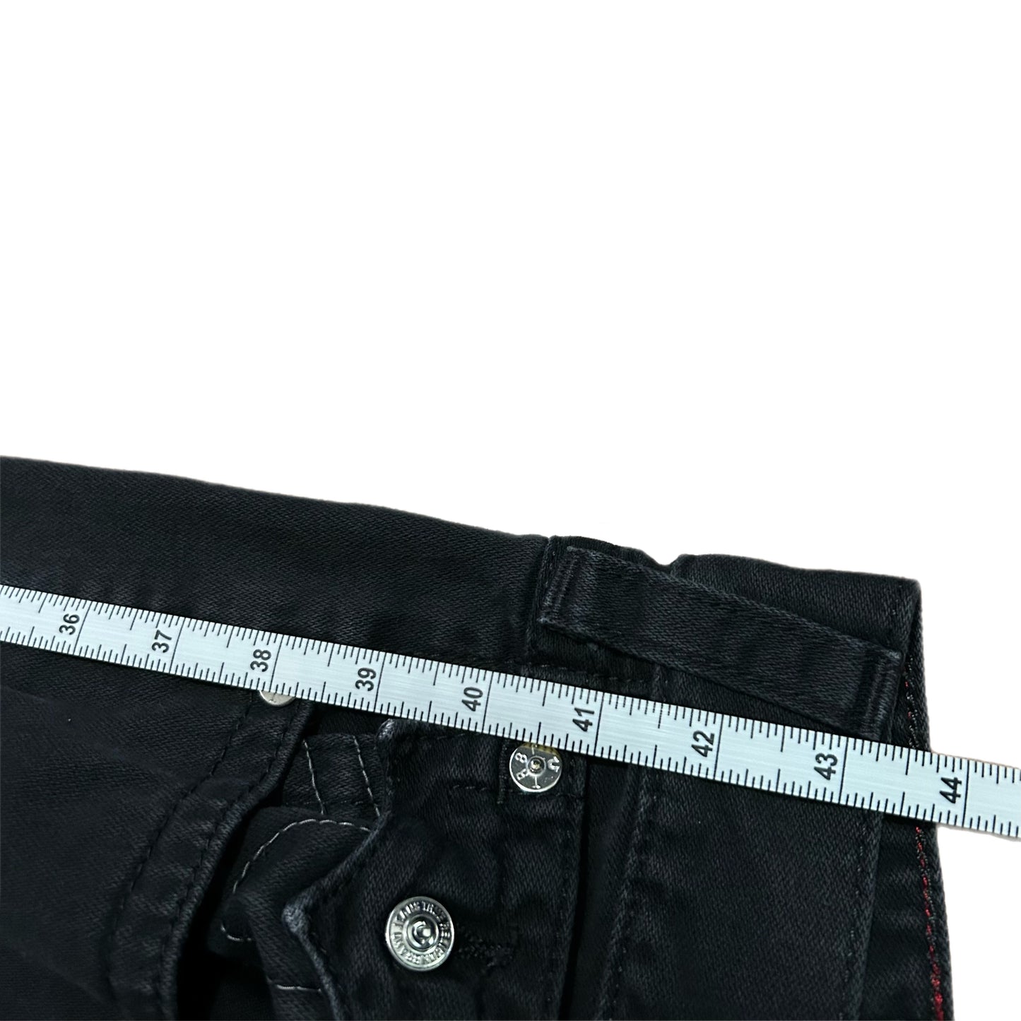 (36) True Religion Bootcut Black Denim Jeans