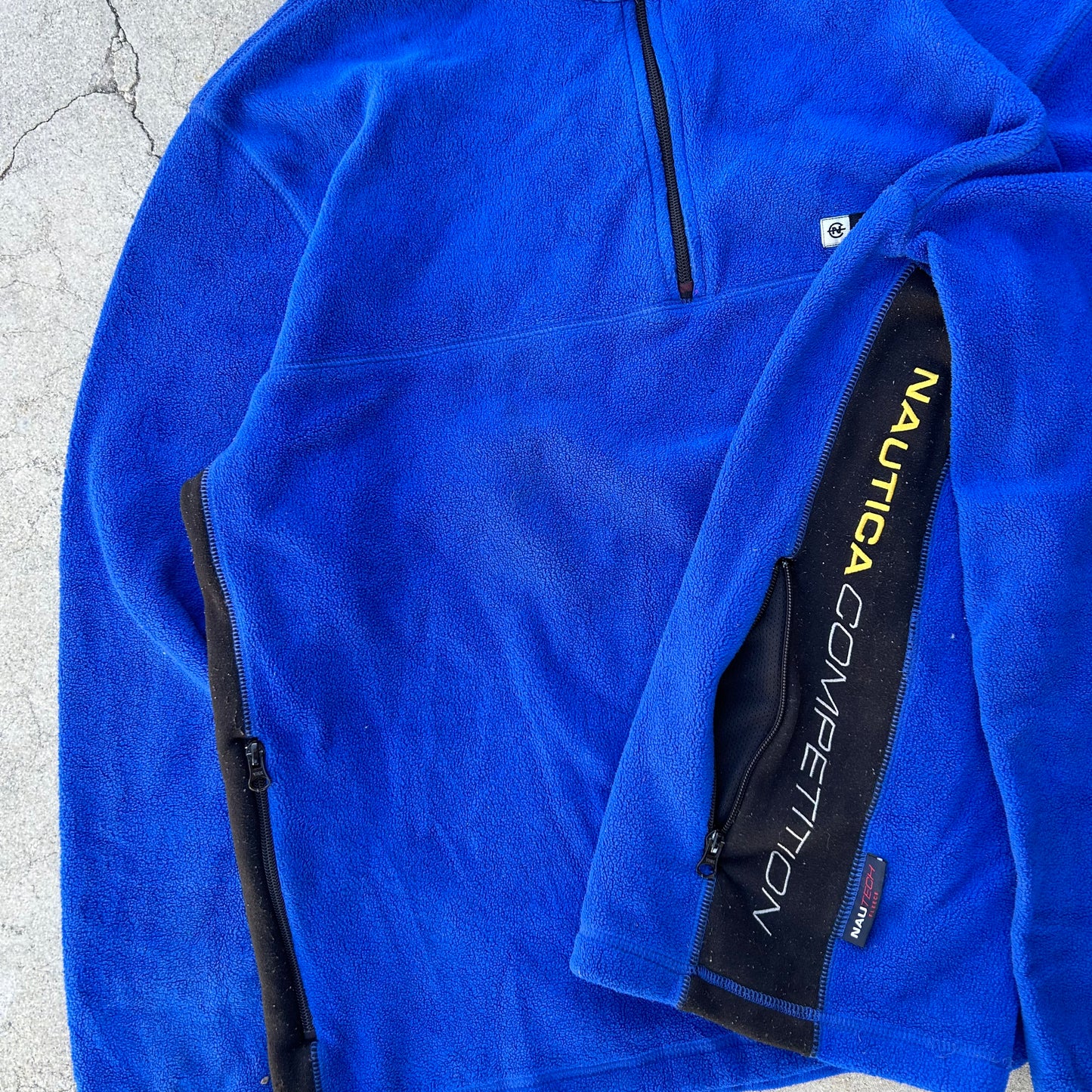 (M) Vintage Blue Nautica Competition Quarter-Zip Fleece